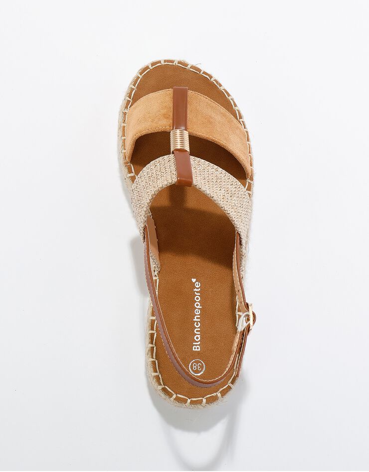 Sandales fantaisie semelle corde (beige)