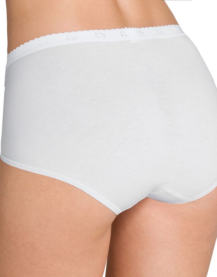 Culotte maxi Chic, lot de 3 achetées + 1 GRATUITE (1) (blanc)