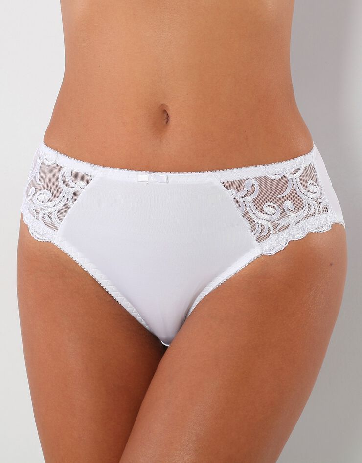 Culotte microfibre et tulle brodé Sienne - lot de 2 (émeraude + blanc)