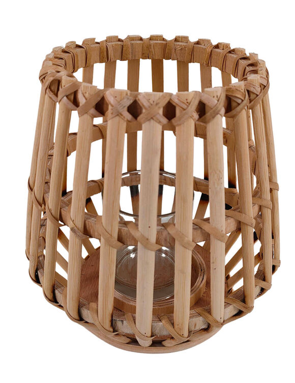 Lanterne photophore en bambou  (naturel)