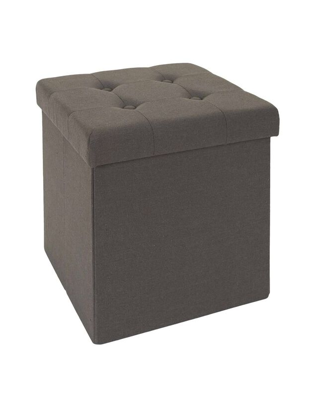 Coffre-pouf pliable – 2 coloris (gris)