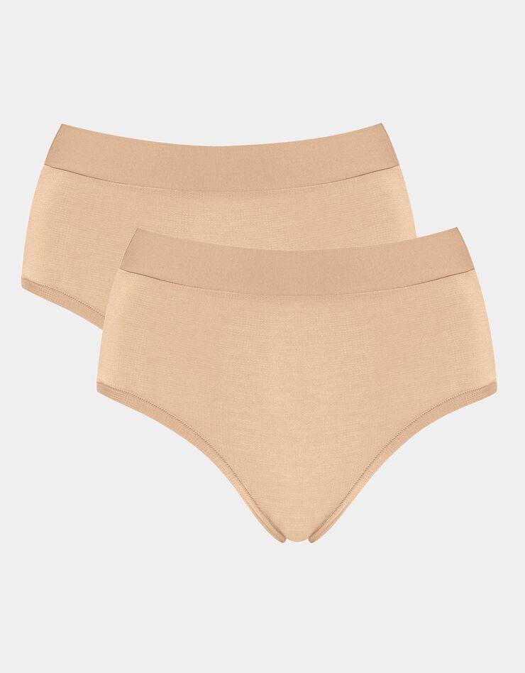 Culotte maxi taille unique extensible beige Go Allround - Lot de 2 (beige) Culotte maxi taille unique extensible beige Go Allround - Lot de 2 (beige)