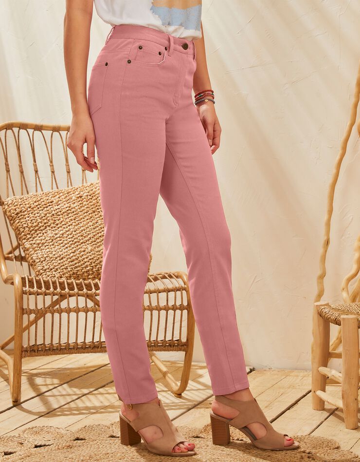 Pantalon coupe fuselée couleur (terracotta) Pantalon coupe fuselée couleur (terracotta)