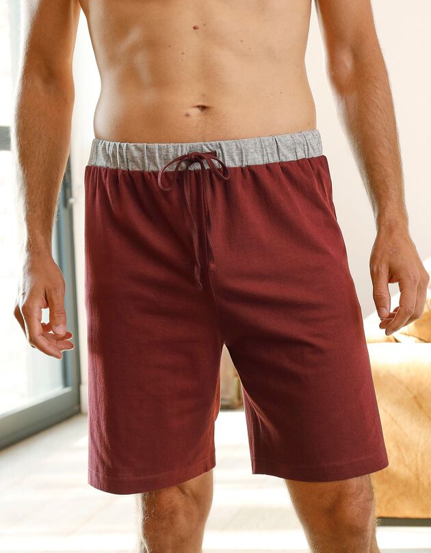 Short pyjama - lot de 2 (gris + bordeaux)