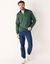 Sweat molleton col camionneur zippé (vert foncé)