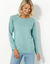 Pull manches longues uni (vert grisé)