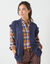 Gilet sans manches, maille fantaisie (marine)