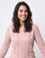 Pull col rond, maille torsad&eacute;e (rose poudr&eacute;)
