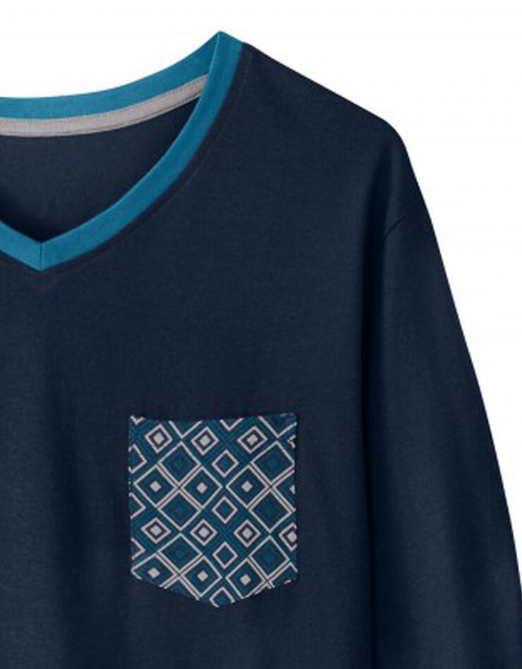 Tee-shirt pyjama marine manches longues (marine) Tee-shirt pyjama marine manches longues (marine)