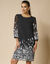Robe housse, voile imprimé floral (noir / gris)