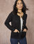 Cardigan maille fantaisie (noir)
