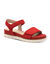 Sandales compensées brides scratchées (rouge)