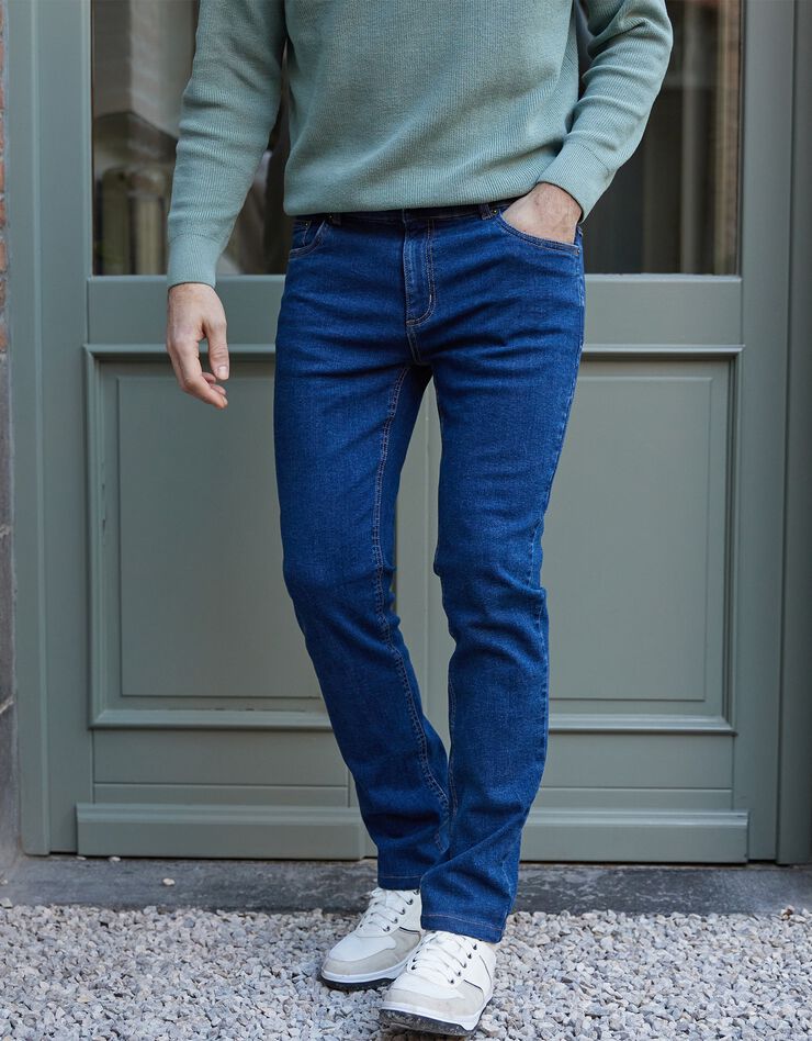 Jean coupe 5 poches extensible coton - entrej. 82 cm (stone) Jean coupe 5 poches extensible coton - entrej. 82 cm (stone)