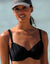 Haut de maillot de bain avec armatures uni Solaro - forme minimiseur (noir)