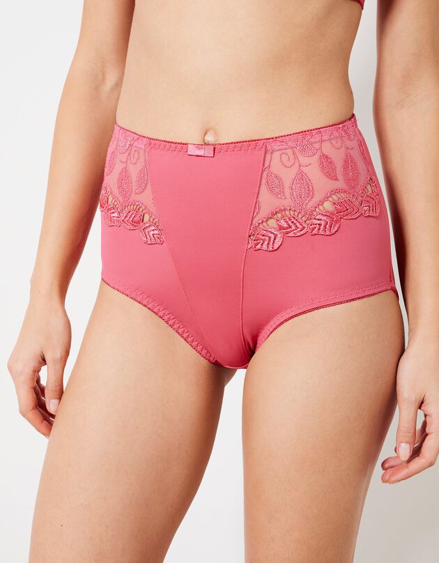 Gainette microfibre et guipure Rima - lot de 2 (rose)