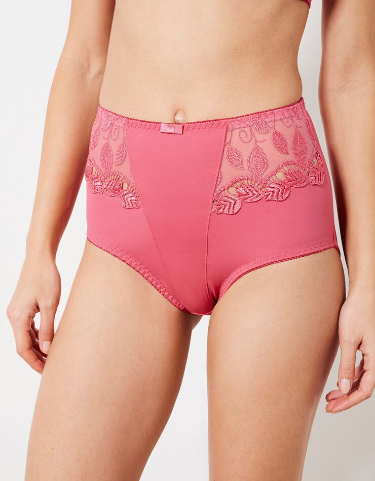 Gainette microfibre et guipure Rima - lot de 2 (rose) Gainette microfibre et guipure Rima - lot de 2 (rose)