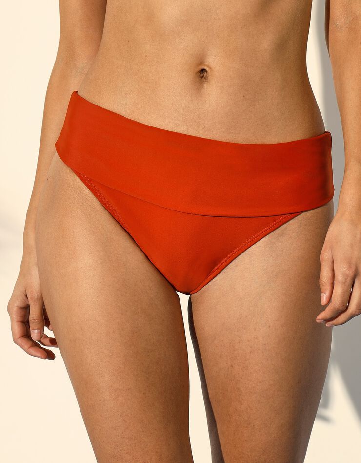 Slip de bain uni sculptant ceinture modulable - Murato (terracotta) Slip de bain uni sculptant ceinture modulable - Murato (terracotta)