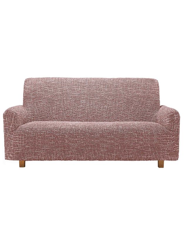 Housse salon microfibre bi-extensible imprimé  (chocolat)