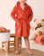 Peignoir de bain enfant renard &agrave; capuche &eacute;ponge coton - 340 g/m&sup2; (safran)