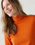Sous-pull col roul&eacute; en maille c&ocirc;tel&eacute;e, uni (orange)