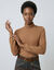 Sous-pull uni col roul&eacute; stretch (caramel)