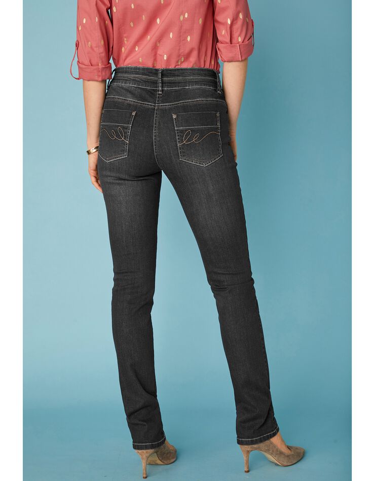 Jean coupe droite délavé stretch (black) Jean coupe droite délavé stretch (black)