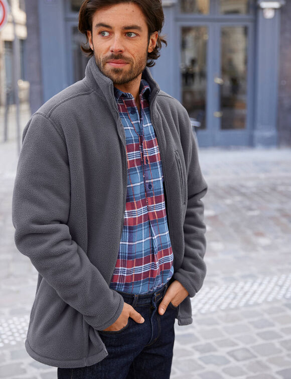 Blouson polaire spécial grand froid (anthracite)