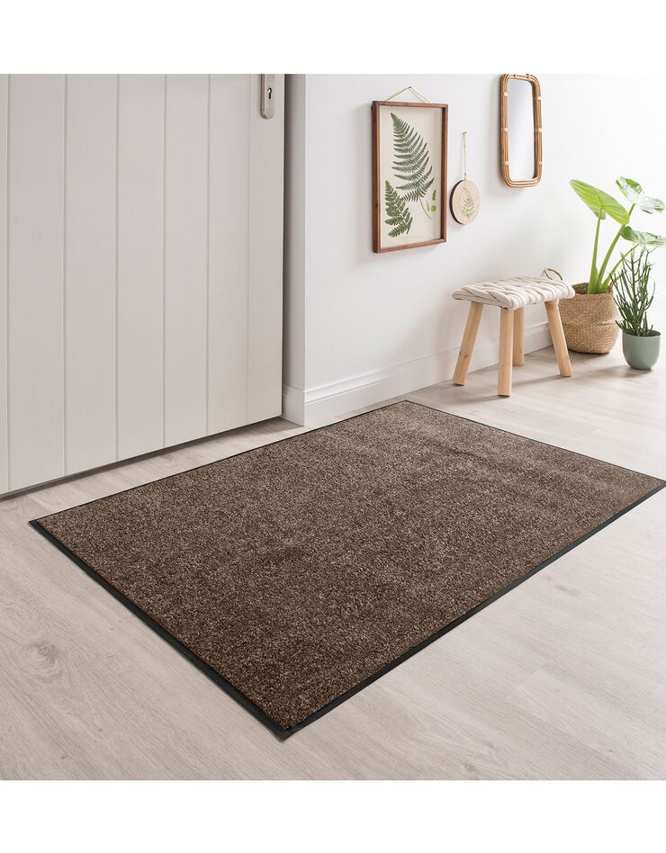 Tapis uni anti-poussière luxe (marron) Tapis uni anti-poussière luxe (marron)