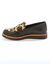 Mocassin à mors avec semelle compensée - imprimé peau de bête (noir / marron)