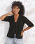 Gilet maille fantaisie (noir)