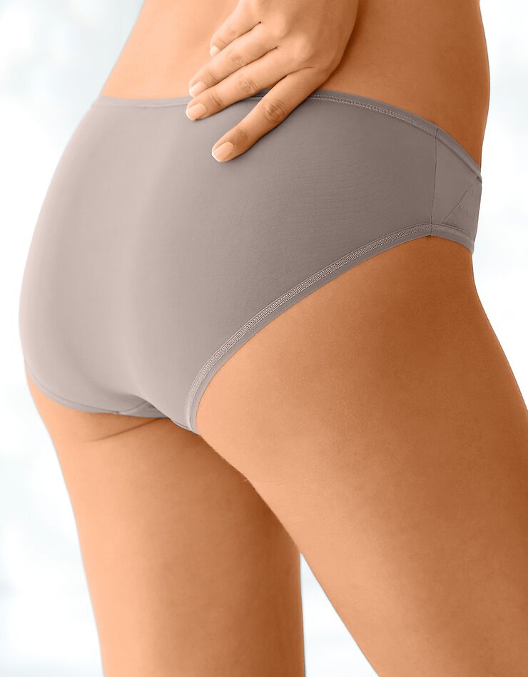 Culotte microfibre forme midi   – Lot de 2 (taupe)