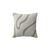 Coussin carré tufté (blanc / taupe)