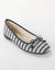 Ballerines noeud fantaisie en toile (marine / gris)