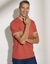 T-shirt uni maille piquée manches courtes (tomette)