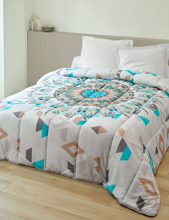 Couette microfibre imprimé Attrape-rêves 400 g/m² (bleu)