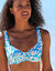 Haut de maillot de bain avec armatures Linao - forme balconnet (turquoise / écru)