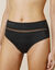 Culotte haute microfibre et tulle plumetis effet seconde peau Paia - lot de 2 (noir)