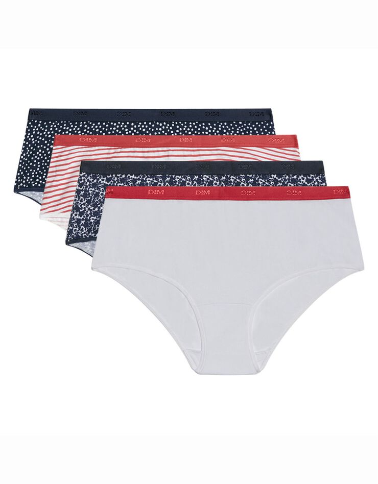 Slip forme boxer "Les Pockets" Basic coton stretch imprimé graphique - Lot de 3 +1 GRATUIT(1) (rouge + bleu) Slip forme boxer "Les Pockets" Basic coton stretch imprimé graphique - Lot de 3 +1 GRATUIT(1) (rouge + bleu)