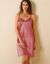 Fond de robe satin et dentelle (bois de rose)