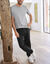 Pantalon loisirs molleton, bas resserrés (noir)