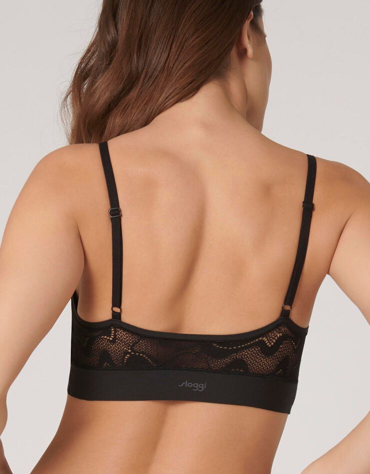 Soutien-gorge noir forme brassière taille unique dentelle extensible Go Allround Lace (noir) Soutien-gorge noir forme brassière taille unique dentelle extensible Go Allround Lace (noir)