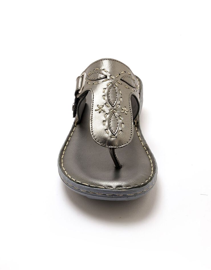 Mules entredoigts en cuir (gris) Mules entredoigts en cuir (gris)
