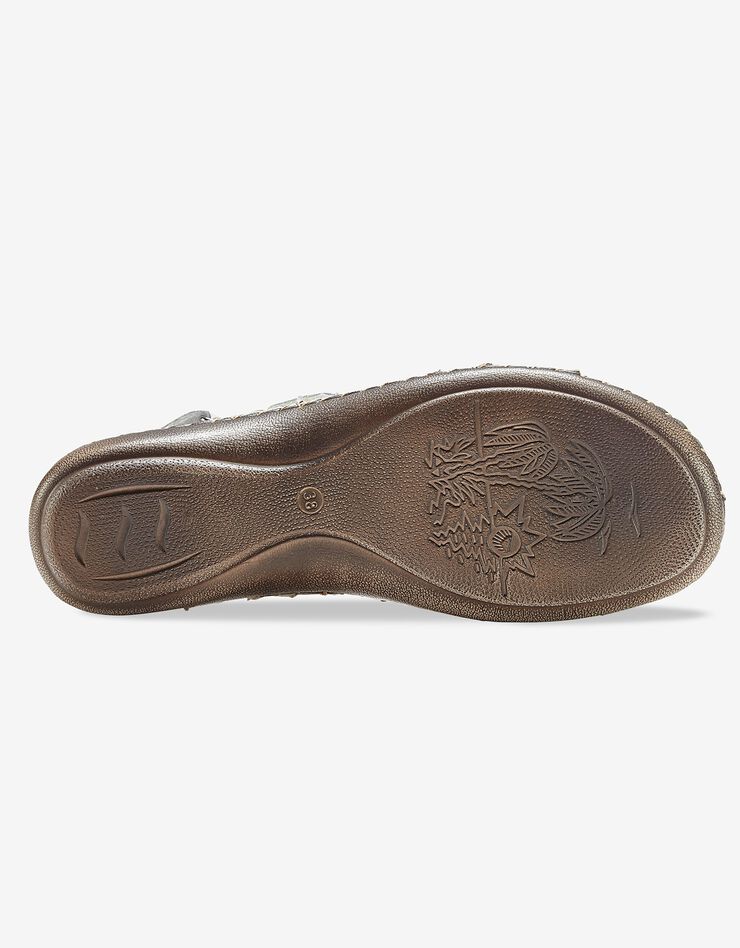Sandales bicolores en cuir extra souple (blanc) Sandales bicolores en cuir extra souple (blanc)