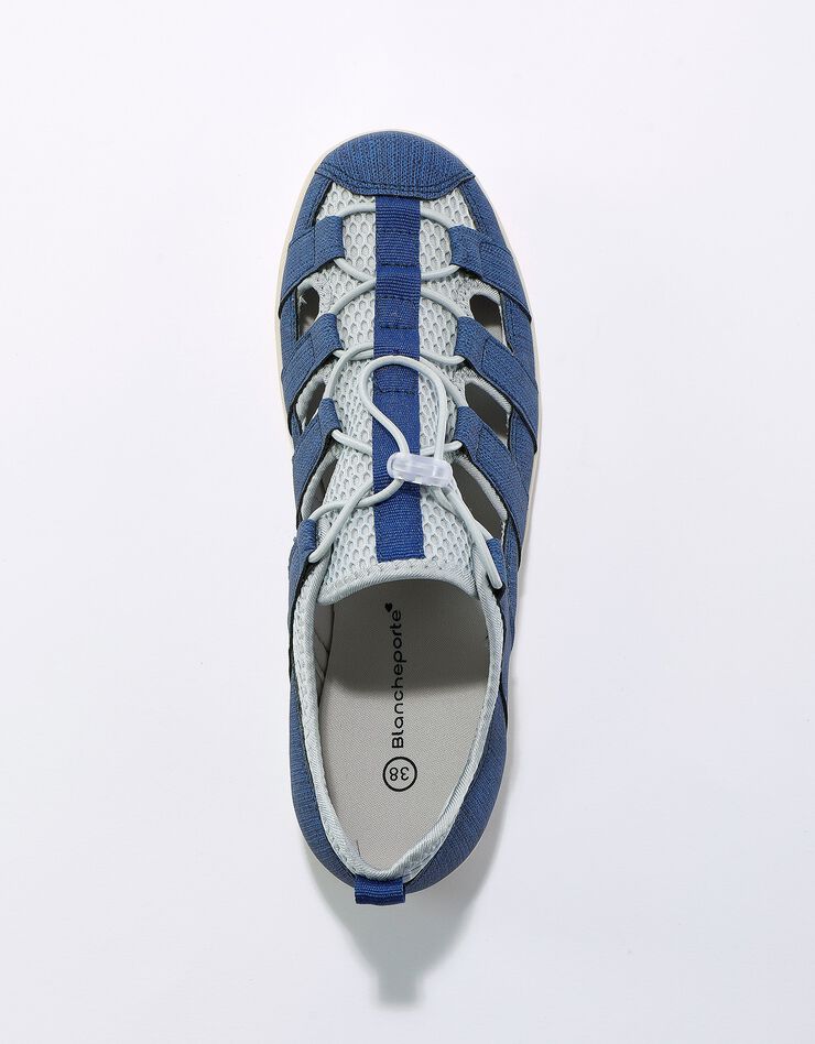 Sneakers ajourées à lacets élastiqués (bleu) Sneakers ajourées à lacets élastiqués (bleu)