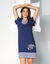 Chemise de nuit effet 2 en 1 (marine)