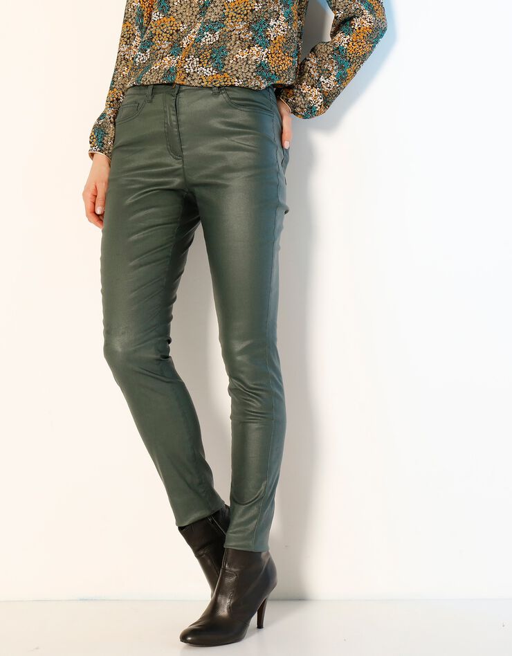 Pantalon enduit fuselé (vert grisé) Pantalon enduit fuselé (vert grisé)