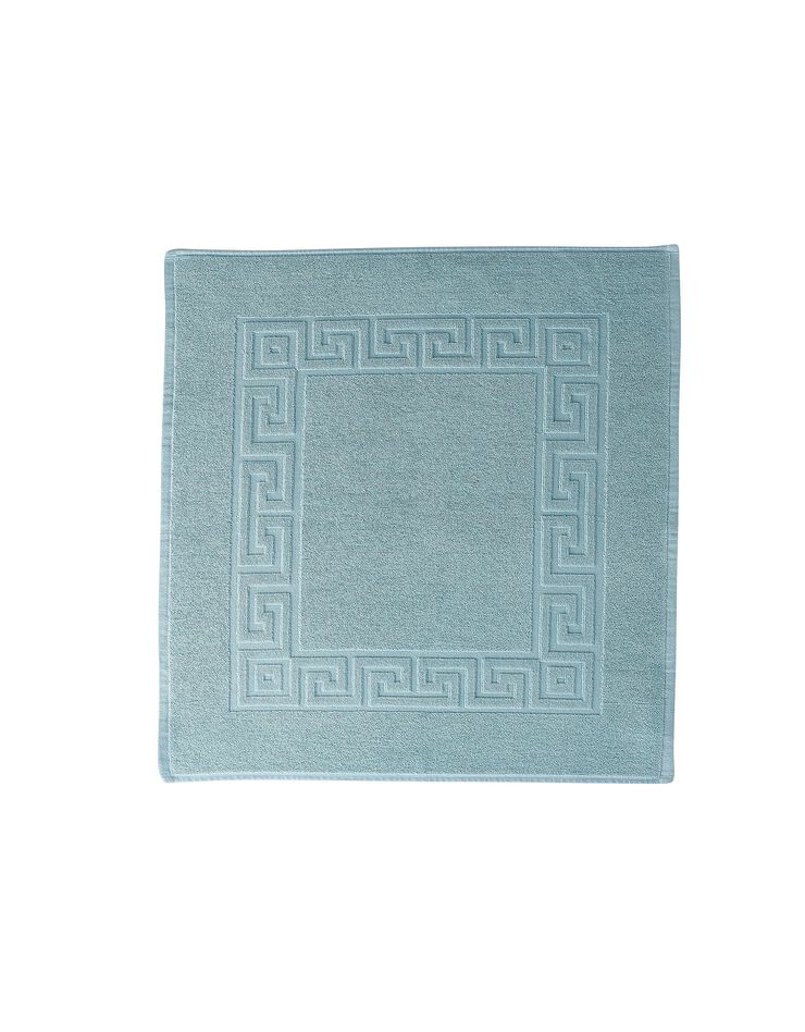 Tapis de bain éponge liteau motif frise grecque (vert d'eau) Tapis de bain éponge liteau motif frise grecque (vert d'eau)