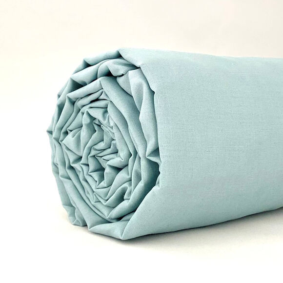 Drap-housse irrétrécissable uni coton (amande)