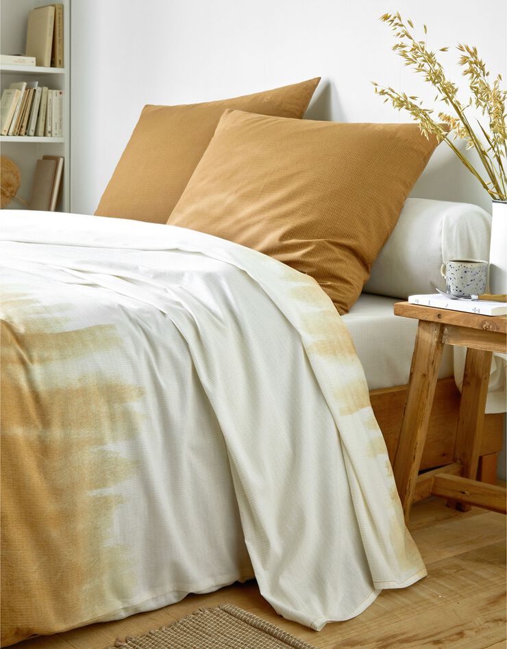 Linge de lit Abysse en coton (sable)