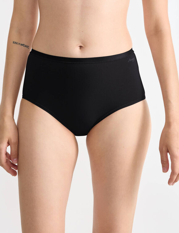 Culotte maxi &laquo; Go Daily Cotton&raquo; coton stretch - 2+1 (noir)